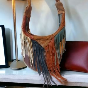 Source Unknown Multicolor Fringe Bag